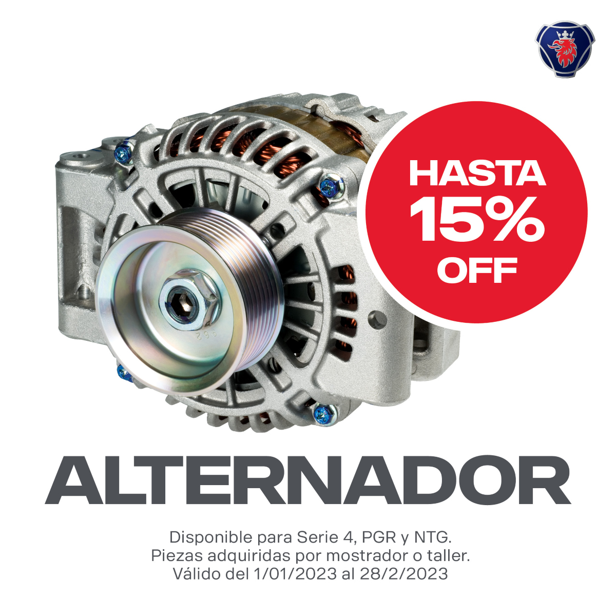 Scania alternador promo